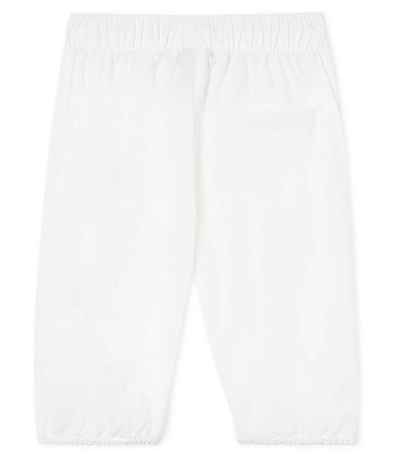 Einfarbige Baby-Festtagshose aus Popeline f&uuml;r Jungen weiss