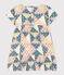 Kurzärmeliges Kleid aus Baumwollgaze für Kinder/Mädchen weiss AVALANCHE/ MULTICO