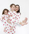 Rippstrick-Pyjama für Mädchen - Jungen weiss MARSHMALLOW/rot TERKUIT