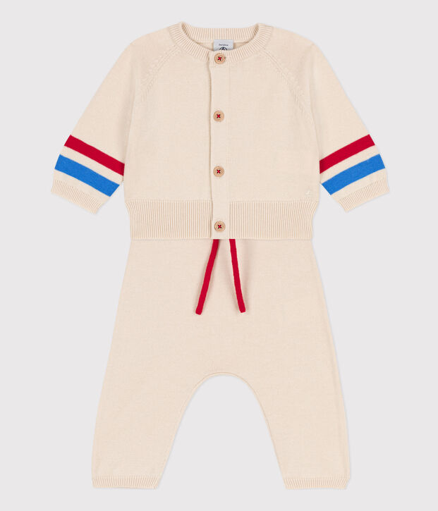Strickset f&uuml;r Babys naturfarben/vielfarbig