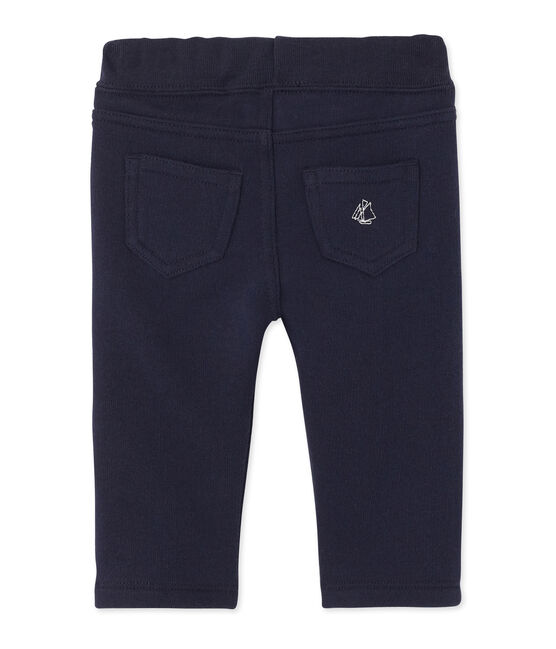 Baby-Jungen-Hose aus Molton blau SMOKING