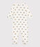 Strampler aus Molton mit Blumenmuster weiss MARSHMALLOW/weiss MULTICO