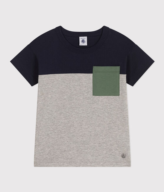 Kinder-T-Shirt aus Jersey für Jungen blau SMOKING/weiss MULTICO