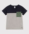 Kinder-T-Shirt aus Jersey für Jungen blau SMOKING/weiss MULTICO