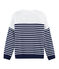 Damenpullover blau SMOKING/weiss MARSHMALLOW