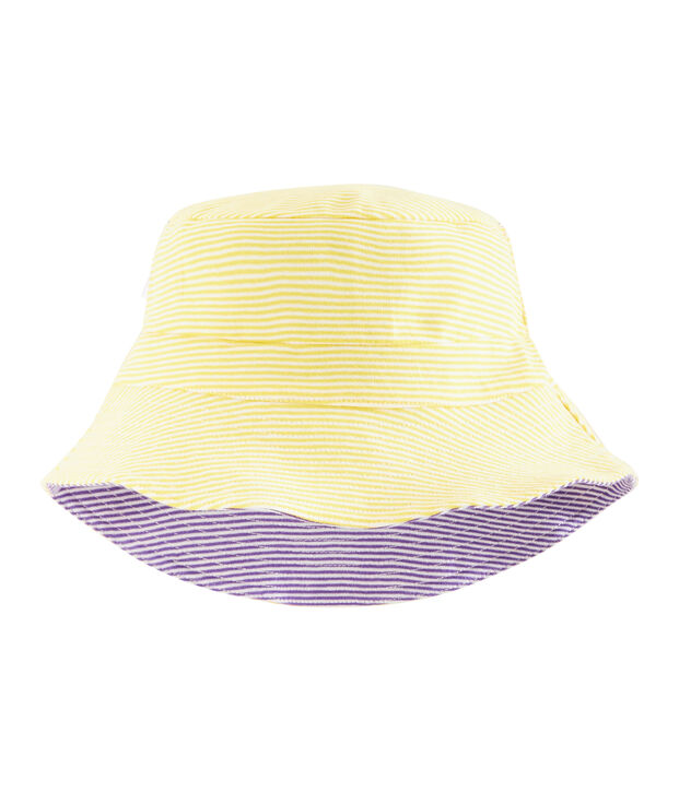 Wendbarer Hut f&uuml;r Damen weiss/violett/gelb