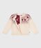 Kinder-Cardigan aus Wolle und Baumwolle mit Jacquard-Muster naturfarben AVALANCHE/ AMARANTE