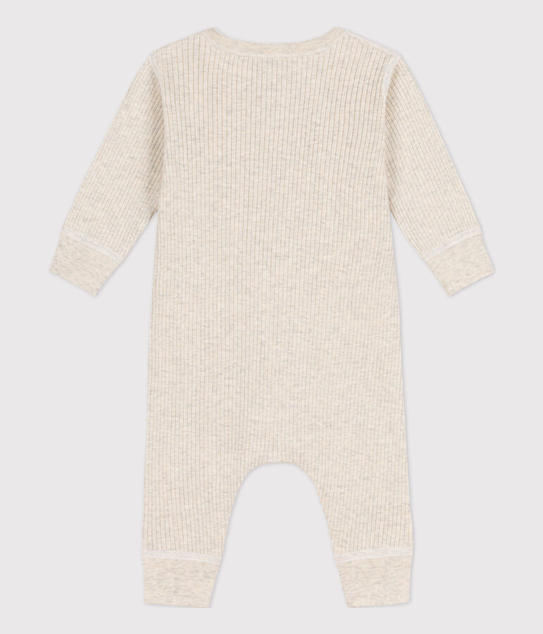 Langer Baby-Overall aus Rippstrick beige MONTELIMAR CHINE