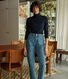 Damen-T-Shirt "L'Iconique" mit Rollkragen im 2x2-Rippstrick