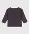 Langärmeliges Baby-T-Shirt aus Rippstrick grau DUMBO