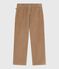 Kinder-Hose mit geradem Schnitt aus einfarbigem Fein-Cord beige ROCHE CLAIR