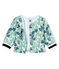 Gemusterter baby-strick-cardigan mädchen blau BOCAL/weiss MULTICO