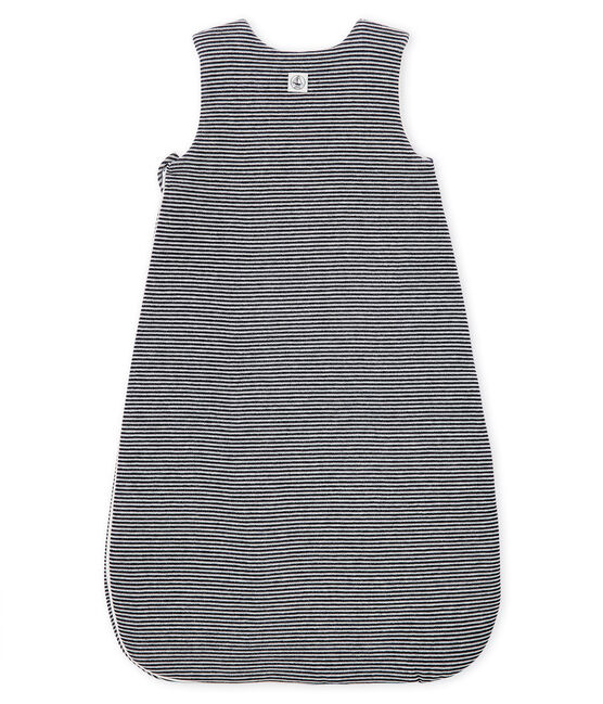 Babyschlafsack aus Velours blau SMOKING/weiss MARSHMALLOW