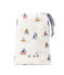 3er-Set Baby-Wickeltücher mit Segelbooten und Ringelstreifen weiss MARSHMALLOW/blau MEDIEVAL/ MULTICO