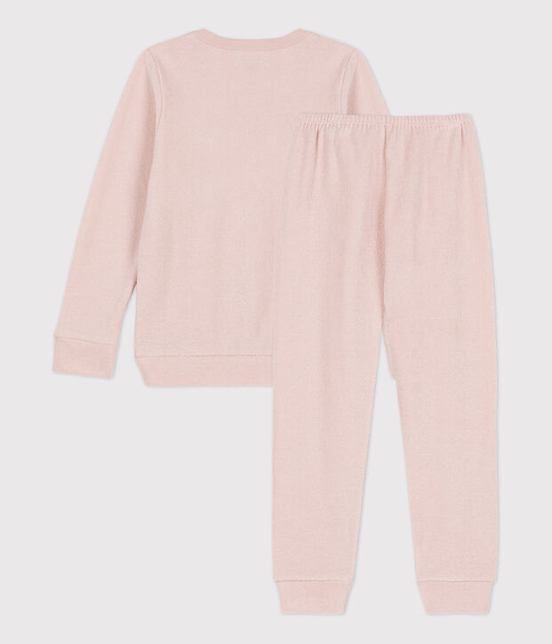 Kinderpyjama aus Frottee rosa