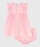 Schlichtes Babykleid und Pumphose aus Baumwolle rosa CHARME