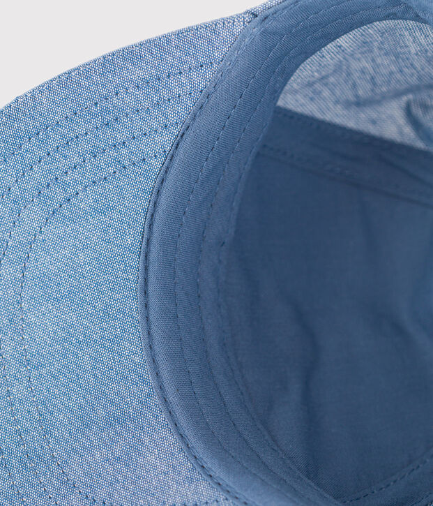 Baby-Schirmm&uuml;tze aus himmelblauem Denim blau