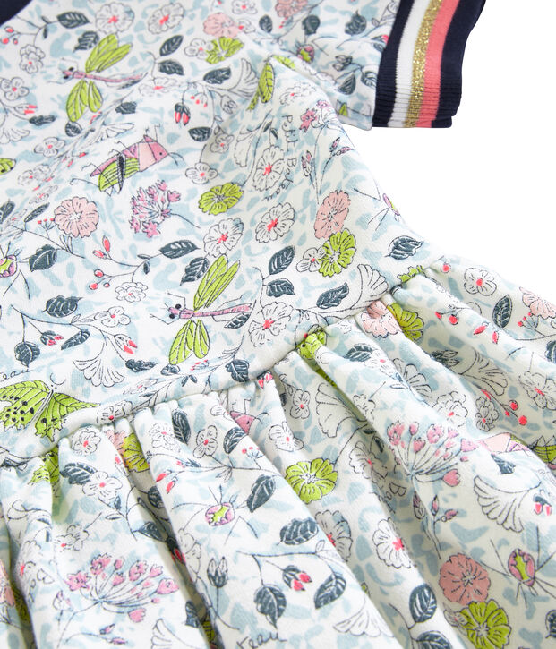 Kinder-Kleid f&uuml;r M&auml;dchen weiss/vielfarbig