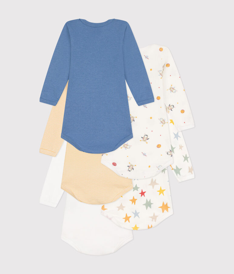 5er-Set lang&auml;rmelige Bodys aus Baumwolle mit Weltraum-Motiv f&uuml;r Babys variante 1