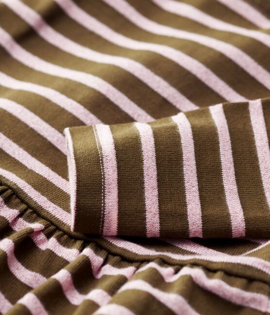 Kinderkleid aus Baumwolle für Mädchen MILITARY/ CHARME BRILLANT