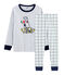 Pyjama aus Doppeljersey und Rippstrick für kleine Jungen weiss MARSHMALLOW/weiss MULTICO
