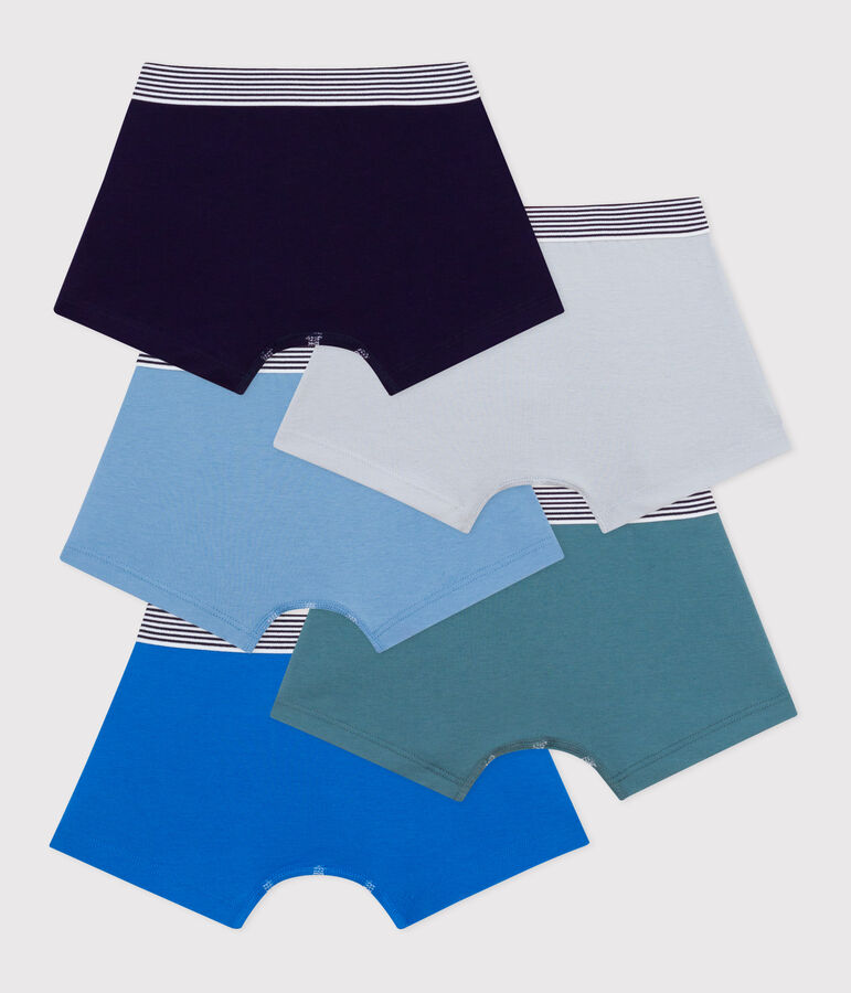 Set Kinder-Boxershorts aus einfarbiger Baumwolle vielfarbig