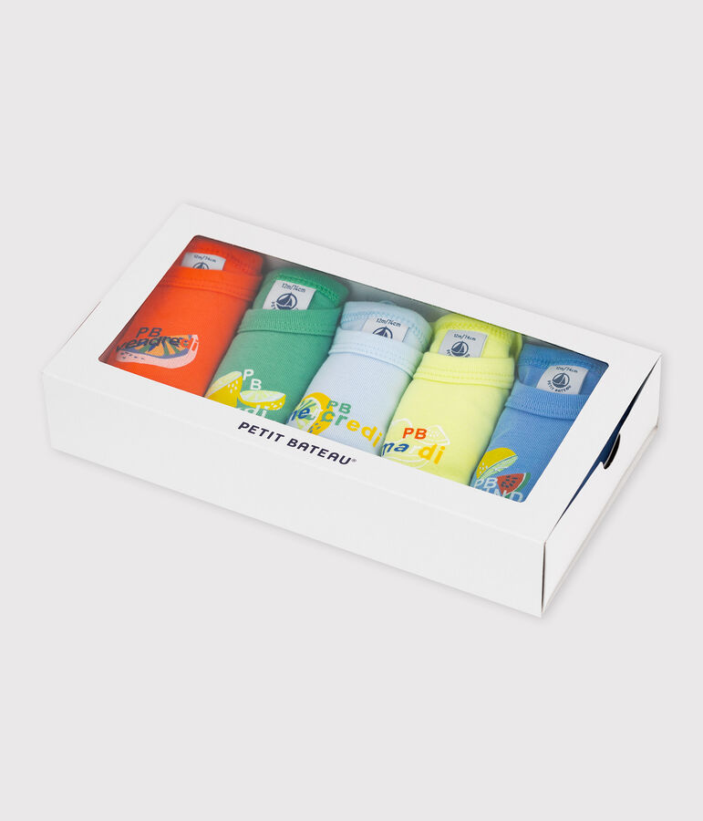 5er-Set kurz&auml;rmelige Baby-Bodys mit Fr&uuml;chte-Motiv variante 1