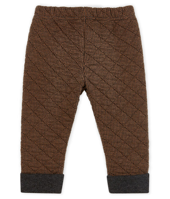 Baby-Hose aus Doppeljersey in Hahnentrittmuster für Jungen schwarz CITY/braun COCOA