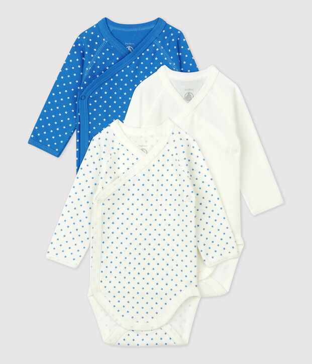 3er-Set Baby-Bodys aus Bio-Baumwolle vielfarbig