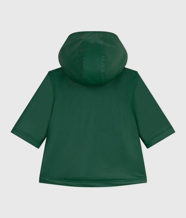 Warme Baby-Regenjacke mit Sherpa gr&uuml;n