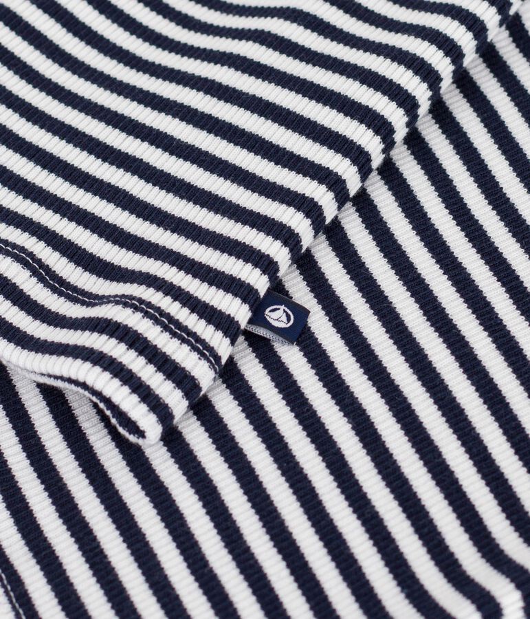 Damen-Tanktop aus Baumwolle mit Streifen blau/weiss