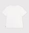 Kurzarm-T-Shirt aus Baumwolle f&uuml;r Damen mit Muster weiss