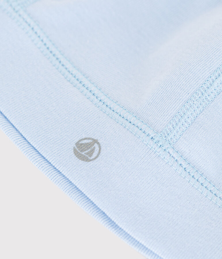 Baby-M&uuml;tze aus einfarbiger Baumwolle blau