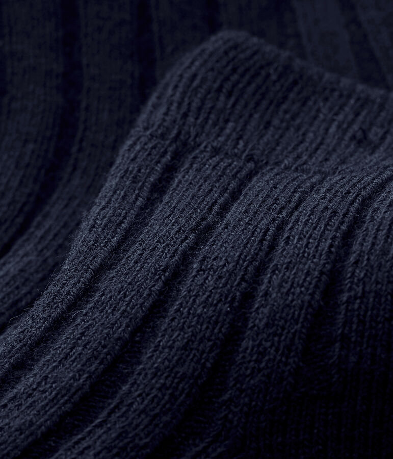 Gerippte baby-str&uuml;mpfe unisex blau