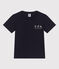 Jungen-T-Shirt aus leichtem Jerseystoff blau SMOKING