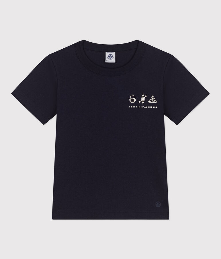 Jungen-T-Shirt aus leichtem Jerseystoff blau