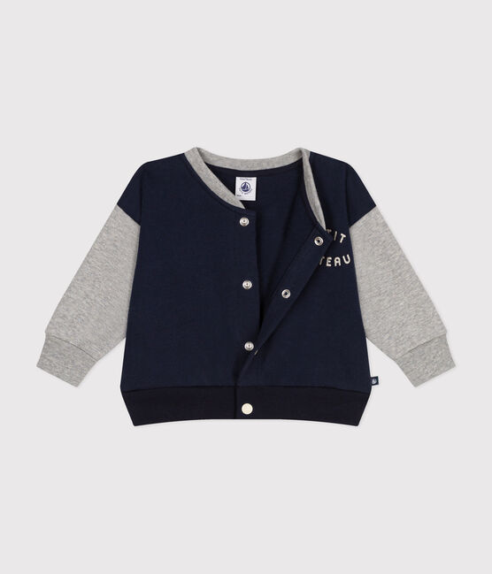 Baby-College-Jacke aus Molton. blau SMOKING/ CHATON