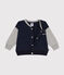 Baby-College-Jacke aus Molton. blau SMOKING/ CHATON