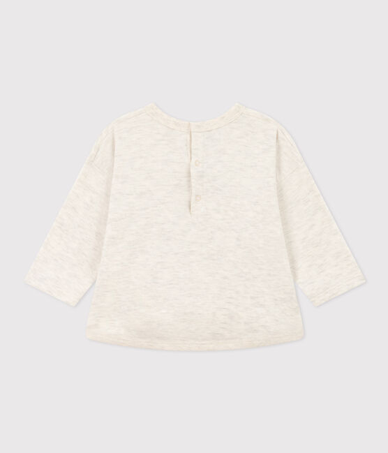 Langärmeliges Baby-T-Shirt aus Doppeljersey beige MONTELIMAR CHINE