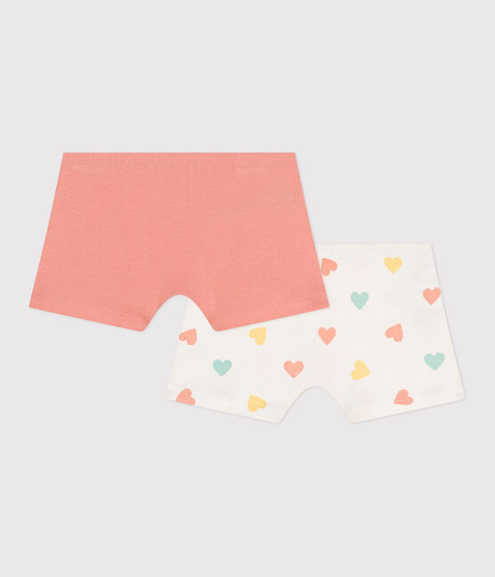 2er-Set hohe Kinder-Shortys aus Baumwolle mit Herzmotiv variante 1