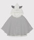 Gestreiftes Baby-Cape aus Bio-Baumwolle mit Kapuze