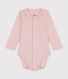 Langärmeliger Baby-Body aus Baumwolle mit Rüschenkragen