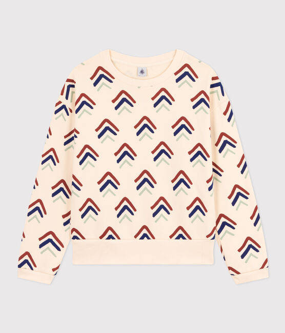 Damen-Sweatshirt aus Molton weiss AVALANCHE/ MULTICO