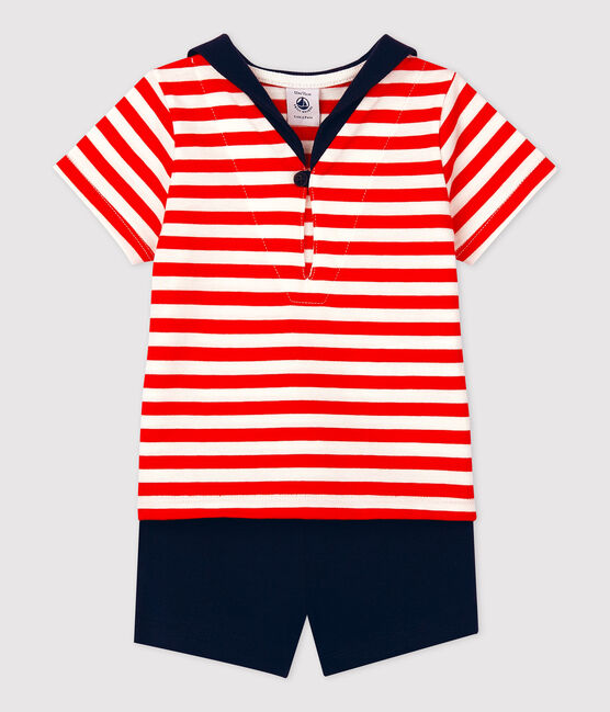 Baby-Set im Matrosenstil rot PEPS/weiss MULTICO