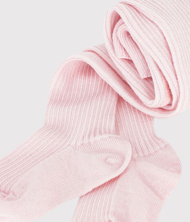 Baby-Strumpfhose aus einfarbigem Woll-und Baumwollstrick BARELY