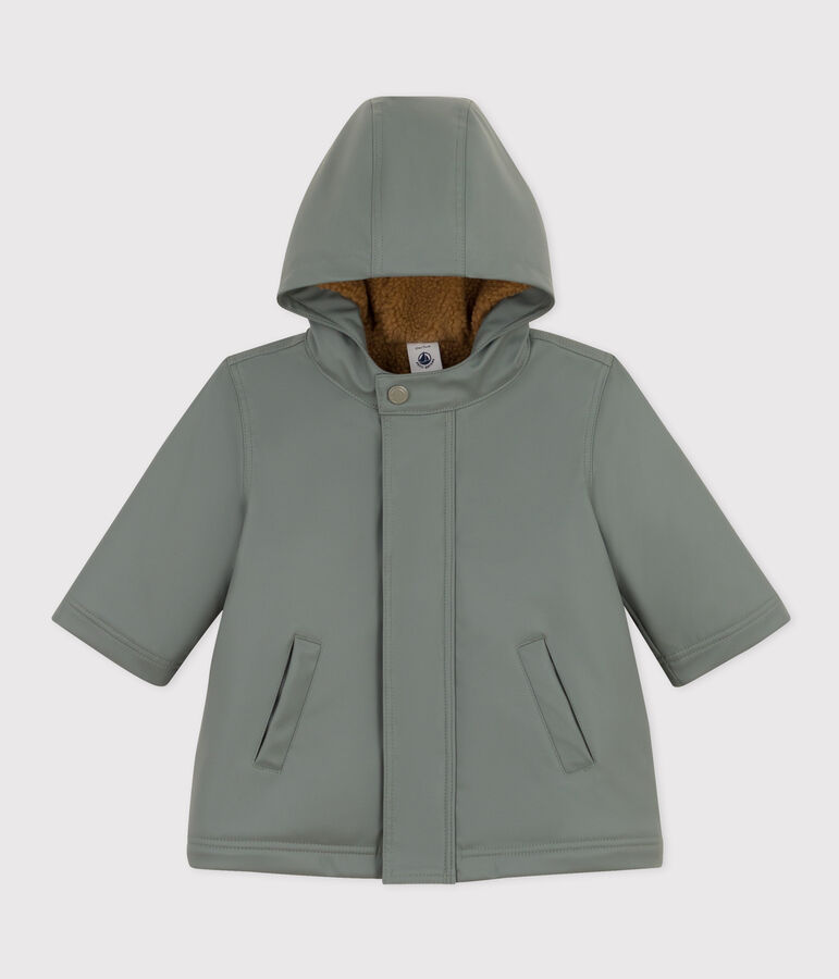 Warme Baby-Regenjacke gr&uuml;n THUYA