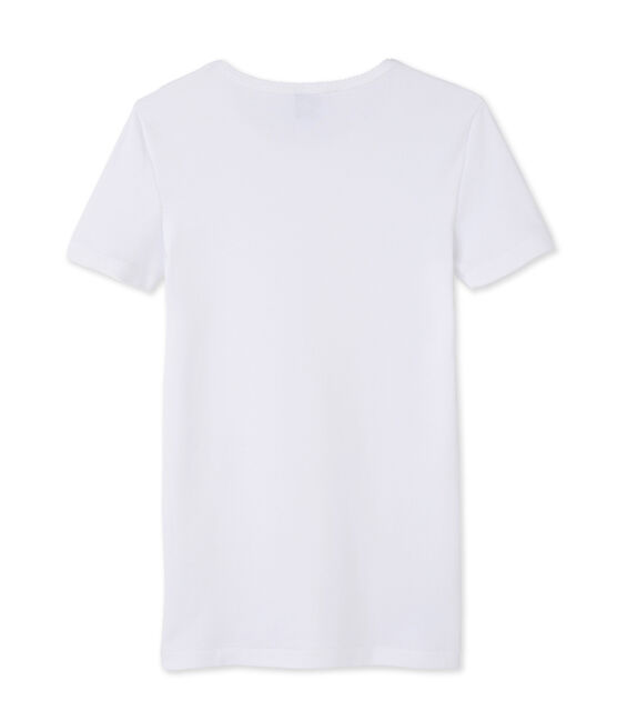 Einfarbiges kurzarm-t-shirt damen weiss ECUME