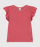 Kurzärmeliges Kinder-T-Shirt aus Jersey für Mädchen rosa ROSEWOOD/ AURORA