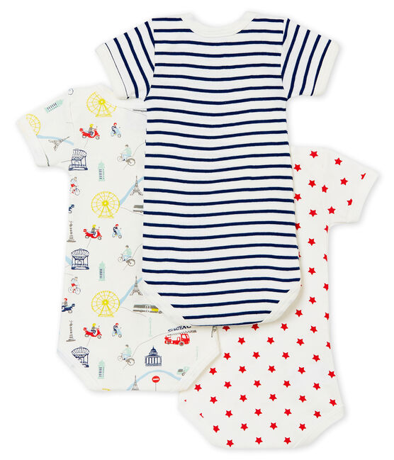 Trio kurzärmelige Baby-Bodys für Jungen variante 1