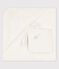 Baby-Badetuch aus Bio-Baumwolle weiss MARSHMALLOW/weiss MULTICO